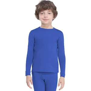 MANCYFIT Thermal Tops for Boys Fleece Lined Underwear Long Sleeve Undershirts Baselayer