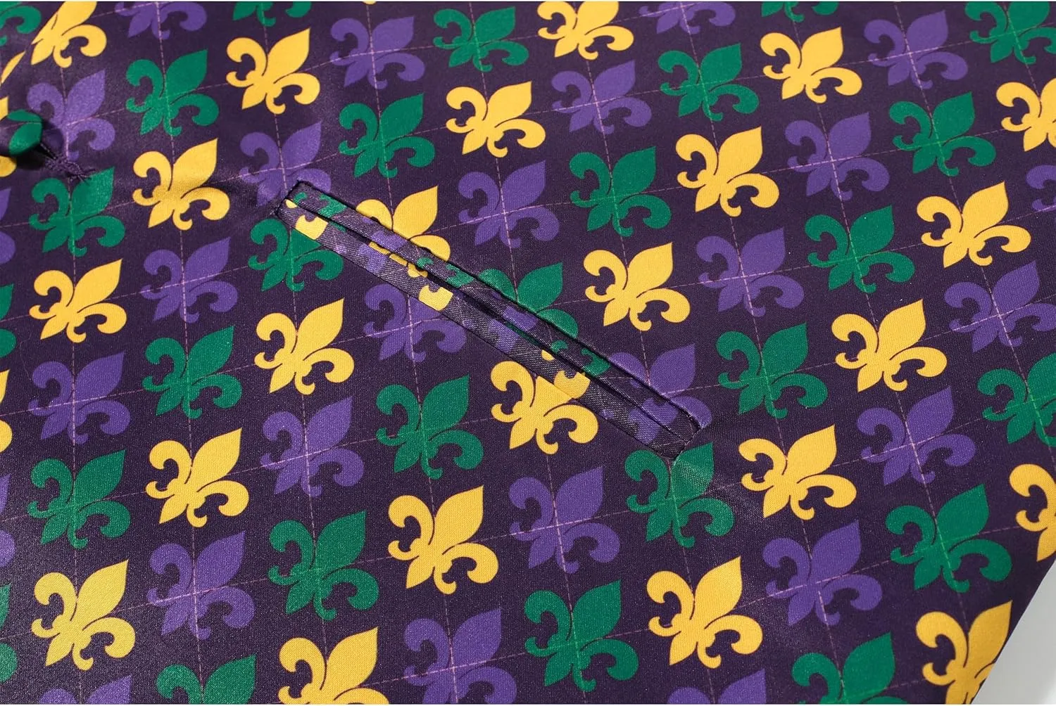 Mardi Gras Vest Kit for Men,Adult Mardi Gras Outfit with Bow Tie and Pocket Square,Mardi Gras Costume Set