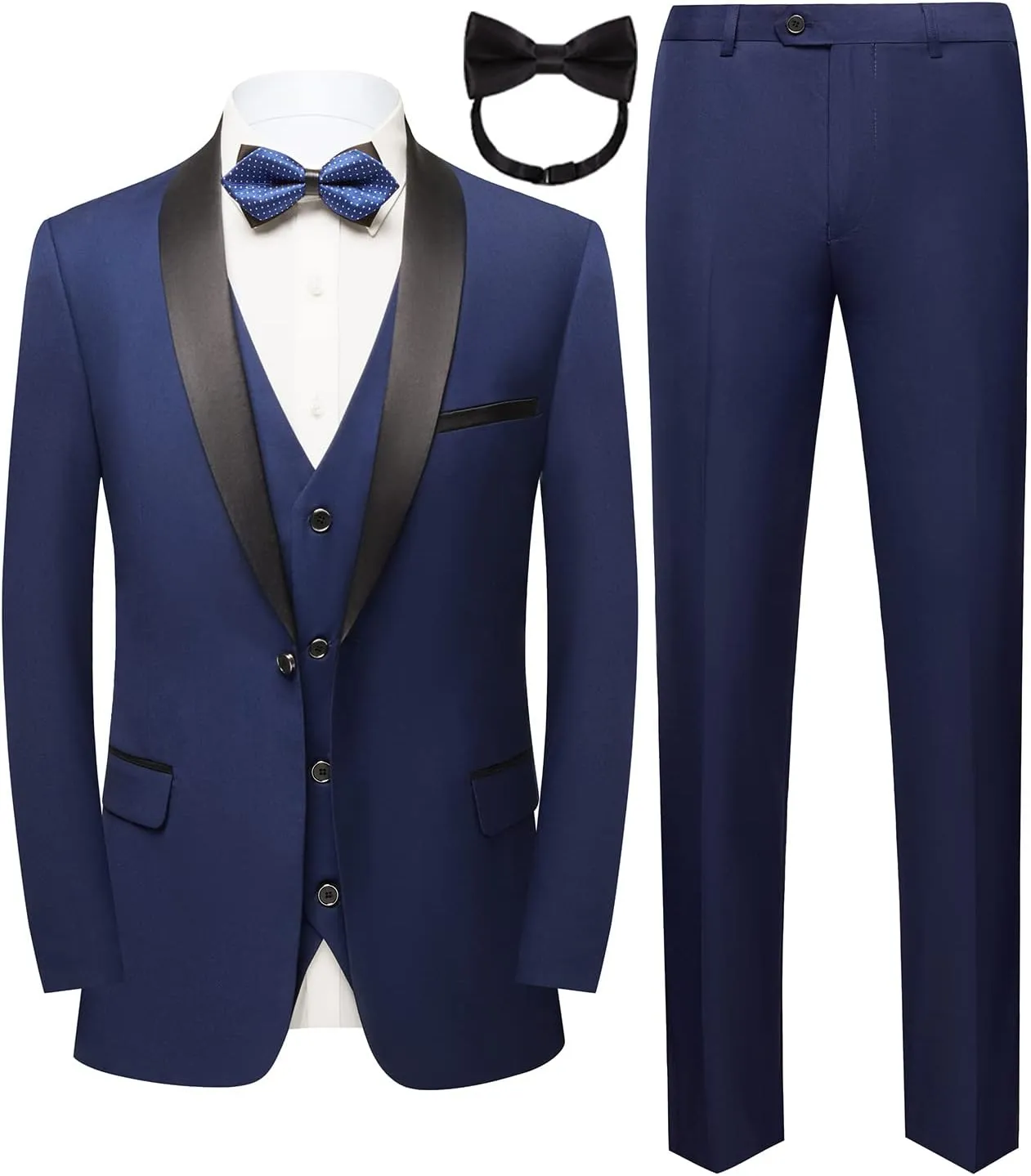 Men Suit for Wedding Party 2 Piece Slim Fit Shawl Lapel 1 Button Tuxedo Winter Fabric Dinner Suit Sets with Tie