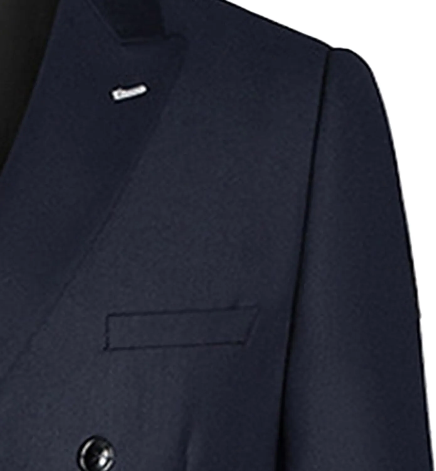 Men's 2 Pieces Suit Slim Fit Double Breasted Suit Jacket Lapel Business Tuxedo Classic (Suit Jacket   Pants)
