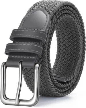 Men's Belt Braided Stretch Belt for Men Golf Pants Casual Shorts Jeans