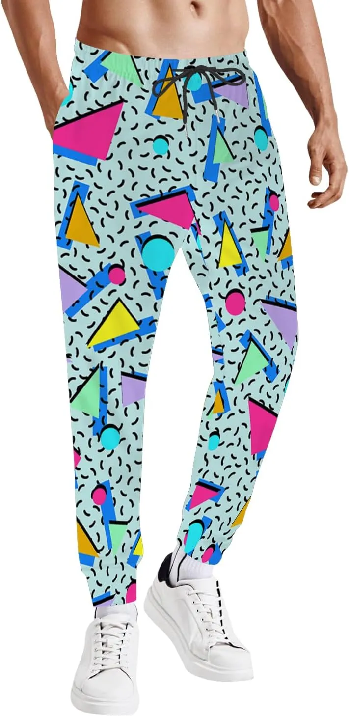 Mens Jogger Pants 80s Outfit for Men Costumes Sweatpants 90s Outfit for Men Casual Sports Track Pants