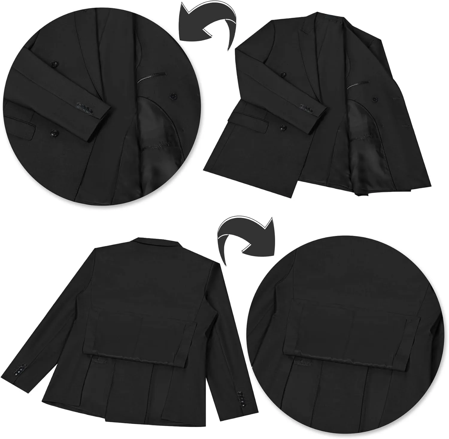 Mens Slim Fit Suit Formal 3 Piece Suit Set Double Breasted Suit Men Wedding Prom Tuxedo Blazer Jacket Vest Pants Set