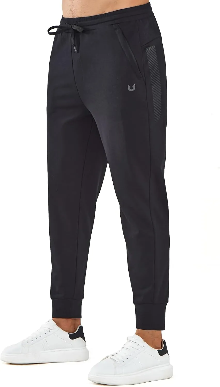 NORTHYARD Men's Cotton Athletic Jogger Sweatpants with Zipper Pockets Running Workout Gym Tapered Pants Comfy Lounge Pants