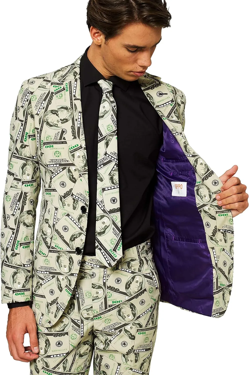 OppoSuits Men's Party Funny Crazy Prom Suit Costume - Jacket, Pants and Tie