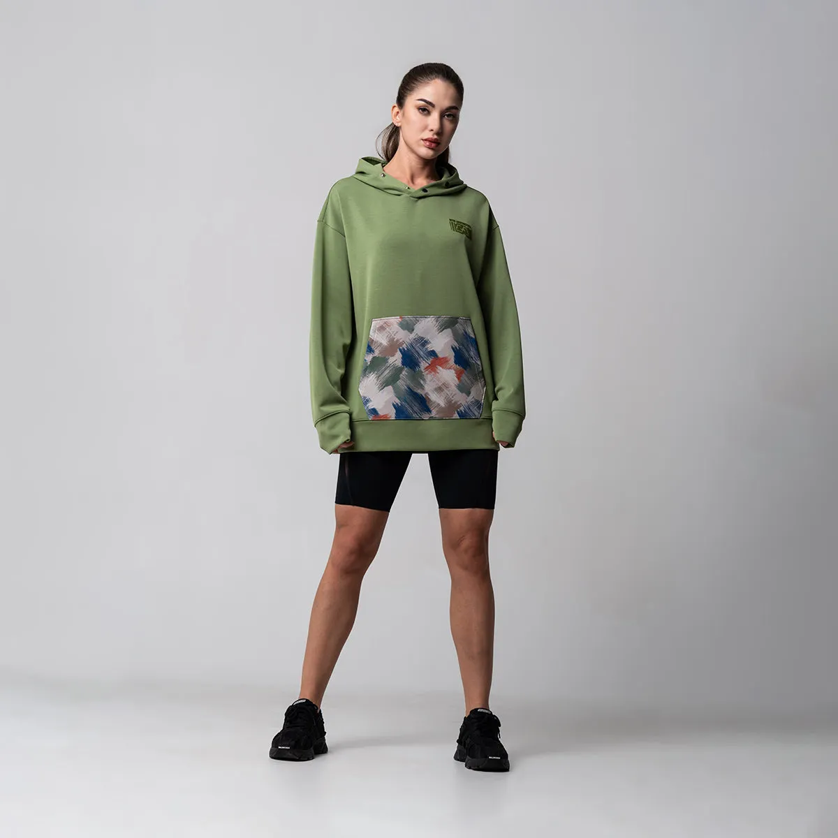 Oversize Everyday Wears flocking print Hoodies Pattern pocket for Unisex