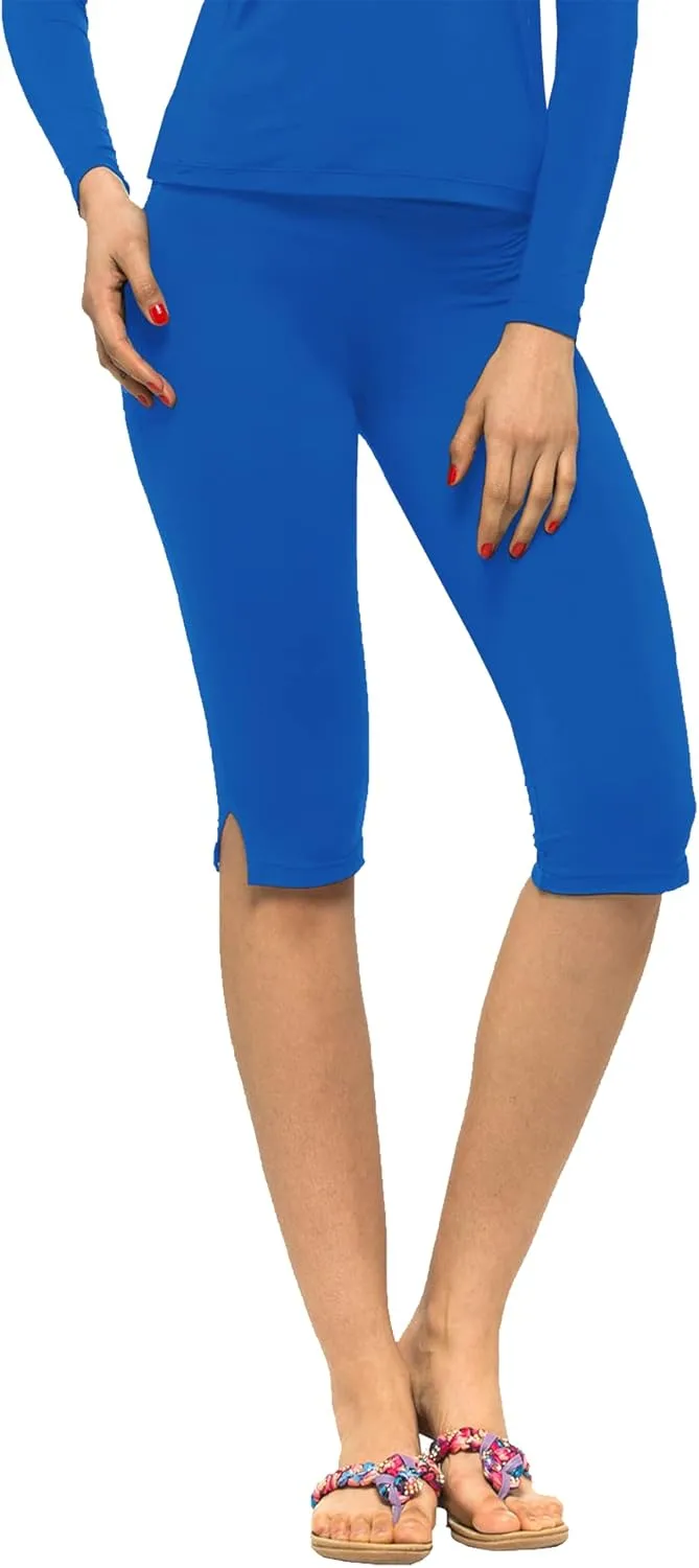 Private Island Women UPF 50  Beach Board Shorts Pants Swimsuit Bathing Swim Rash Guard Yoga Bottom (RSP)
