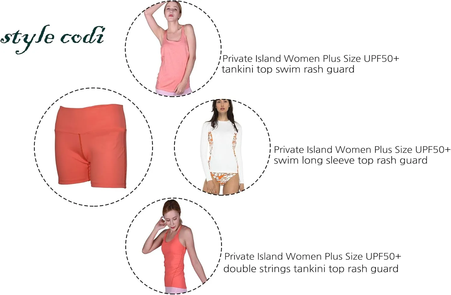 Private Island Women UPF50  Board Shorts Swimsuit Hot Pants Pocket Bathing Swim Suit Rash Guard Bottom (RM3HP)