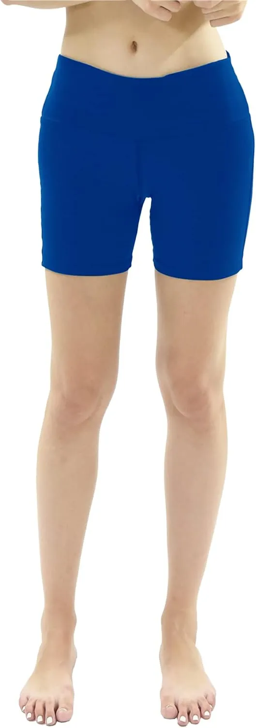 Private Island Women UPF50  Board Shorts Swimsuit Hot Pants Pocket Bathing Swim Suit Rash Guard Bottom (RM3HP)