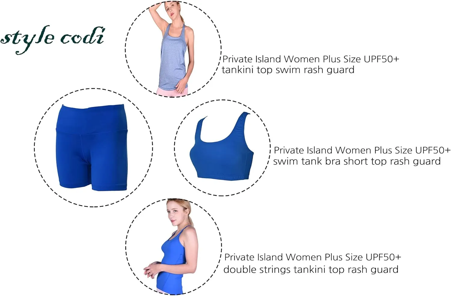Private Island Women UPF50  Board Shorts Swimsuit Hot Pants Pocket Bathing Swim Suit Rash Guard Bottom (RM3HP)