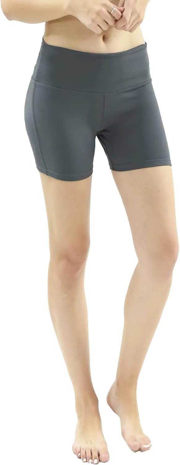 Private Island Women UPF50  Board Shorts Swimsuit Hot Pants Pocket Bathing Swim Suit Rash Guard Bottom (RM3HP)