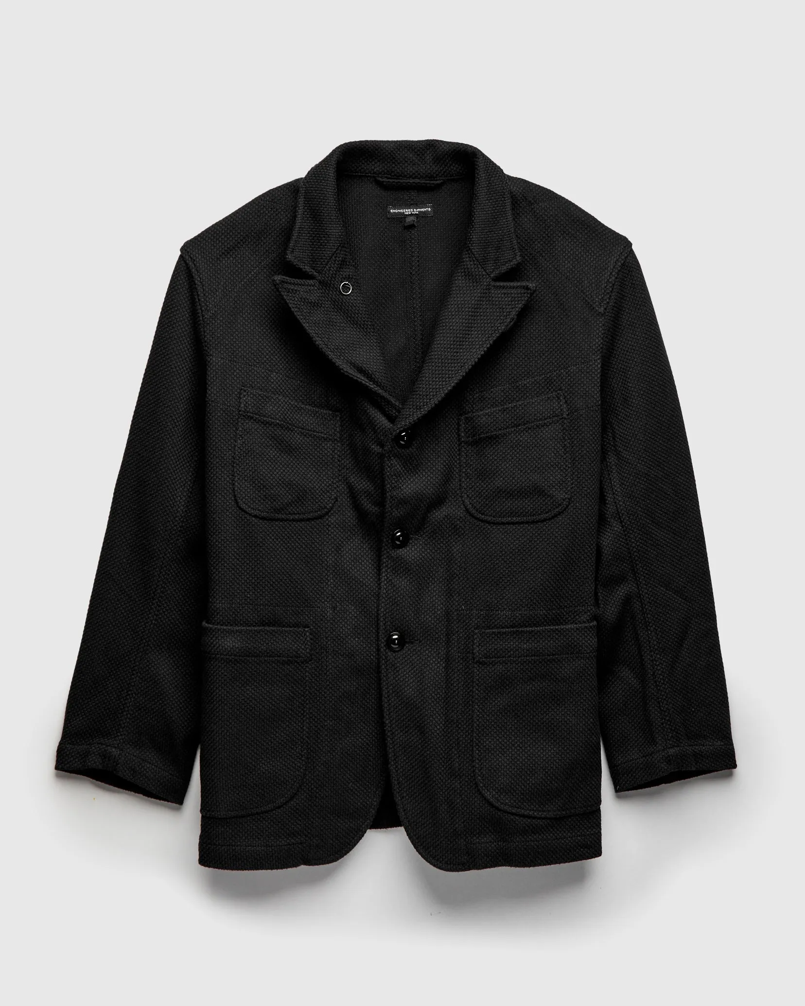 "No-Gi" Bedford Jacket in Black Heavyweight Sashiko