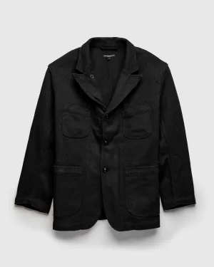 "No-Gi" Bedford Jacket in Black Heavyweight Sashiko