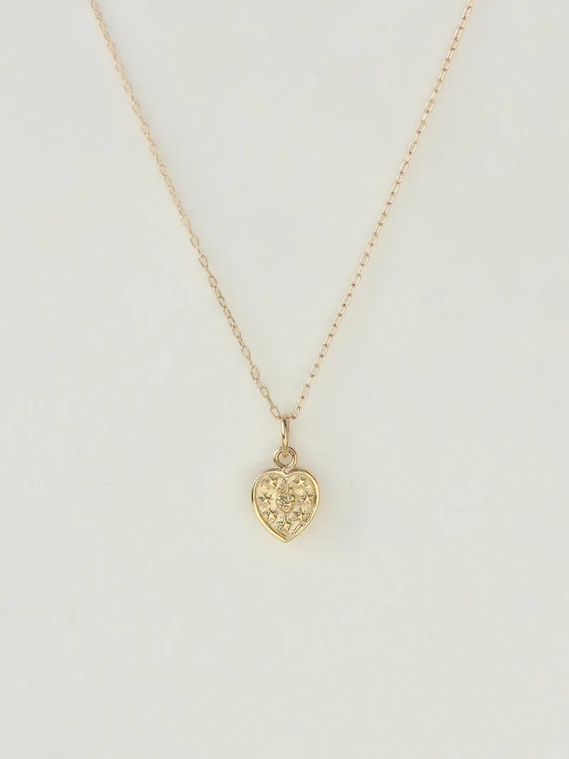 Sacred Heart Necklace | 9k Gold