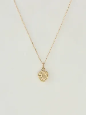 Sacred Heart Necklace | 9k Gold