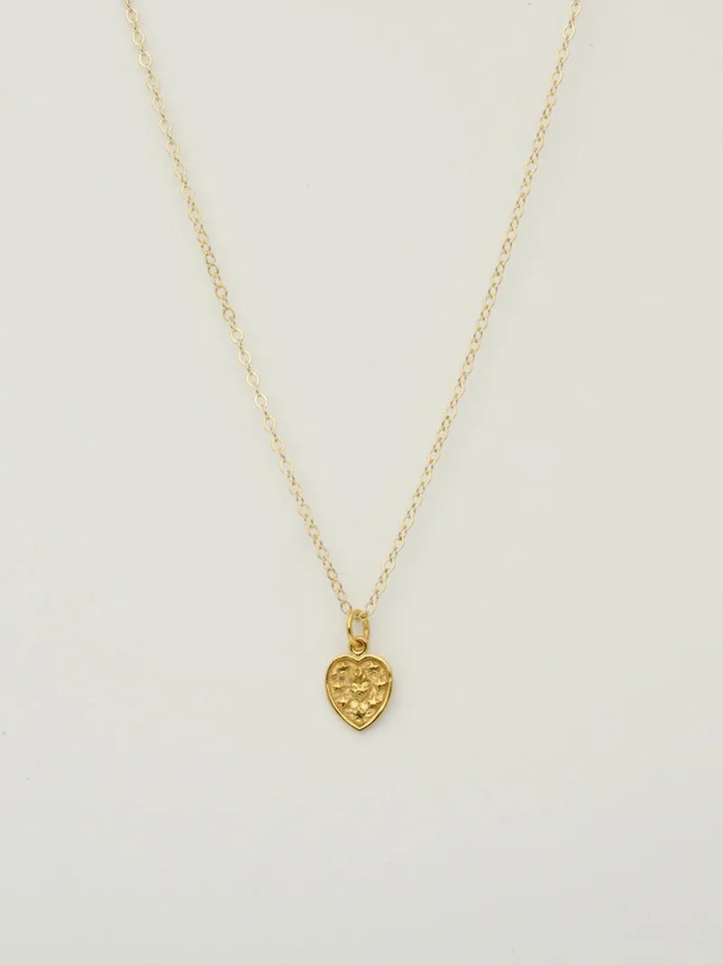 Sacred Heart Necklace | Gold