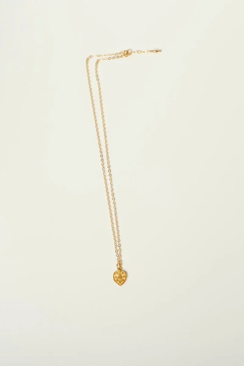 Sacred Heart Necklace | Gold