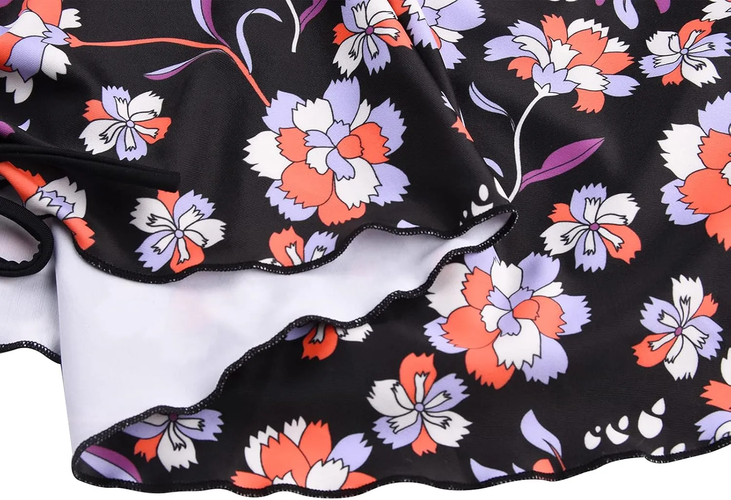 Septangle Women Plus Size Bathing Suits Paisley Print Two Piece Swimsuit Tankini Swimwear