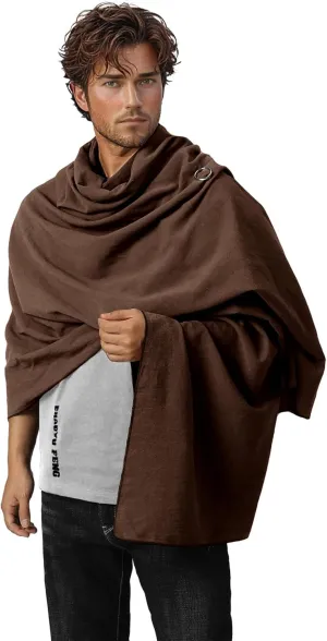 Shawl Scarf Vikings Cosplay Mens Medieval Neck Hooded Cape Women Retro Costume Cotton Renaissance Cloak for Party