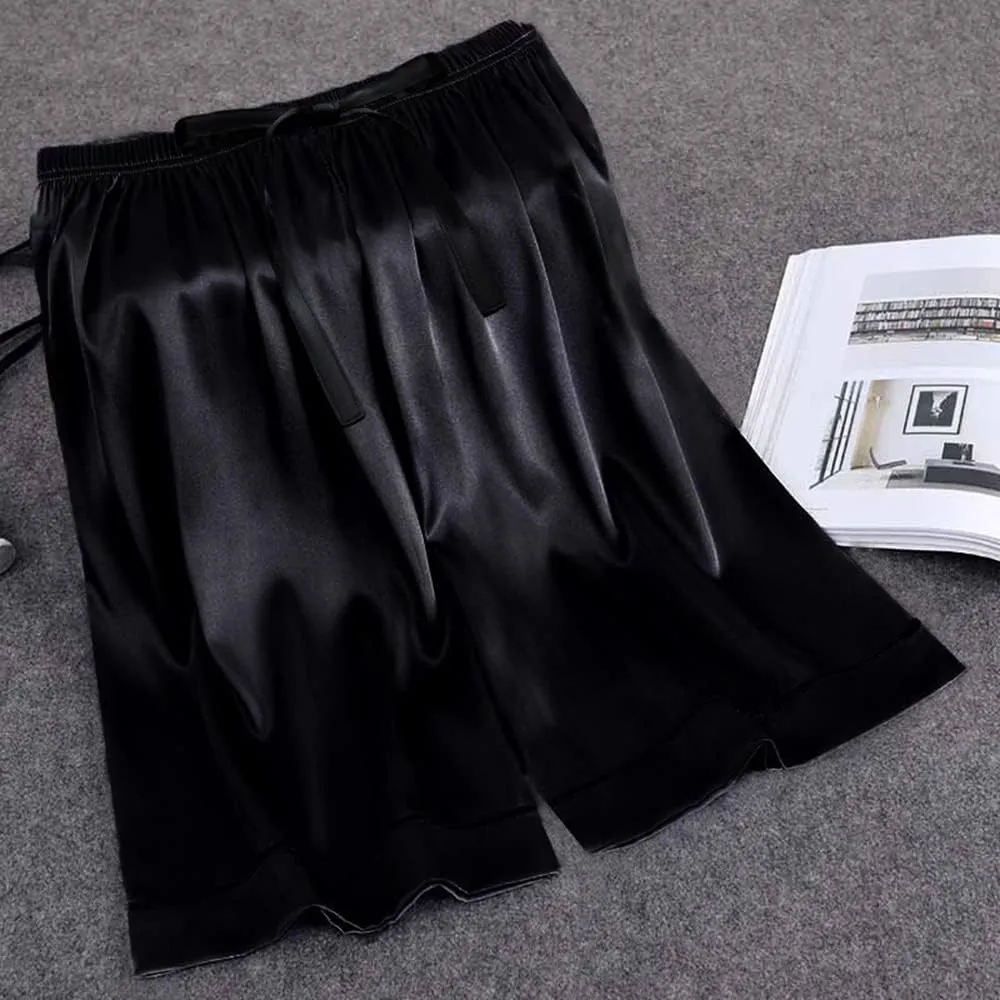 SIHA Men's Satin Pajama Boxer Shorts with Elastic Waistband, Pants S-4XL