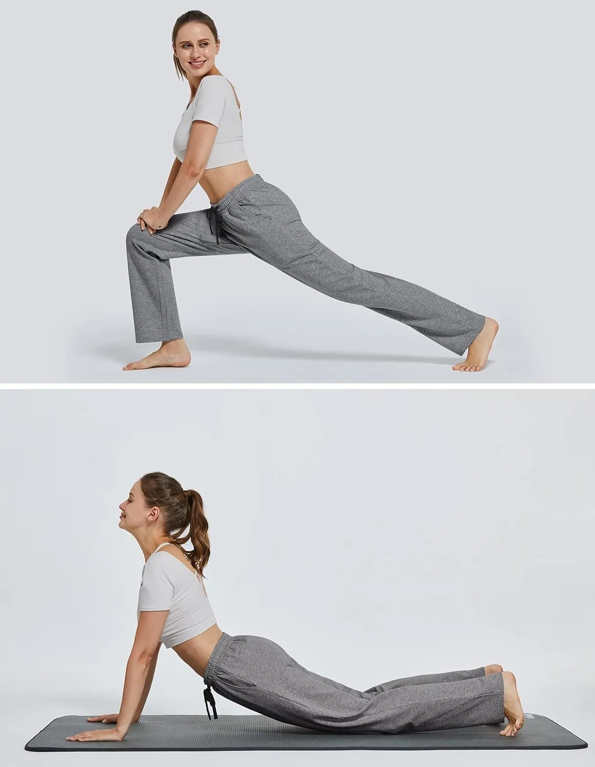 SPECIALMAGIC Women Yoga Sweatpants Pajama Wide Leg Cotton Drawstring Lounge Pants Leisure