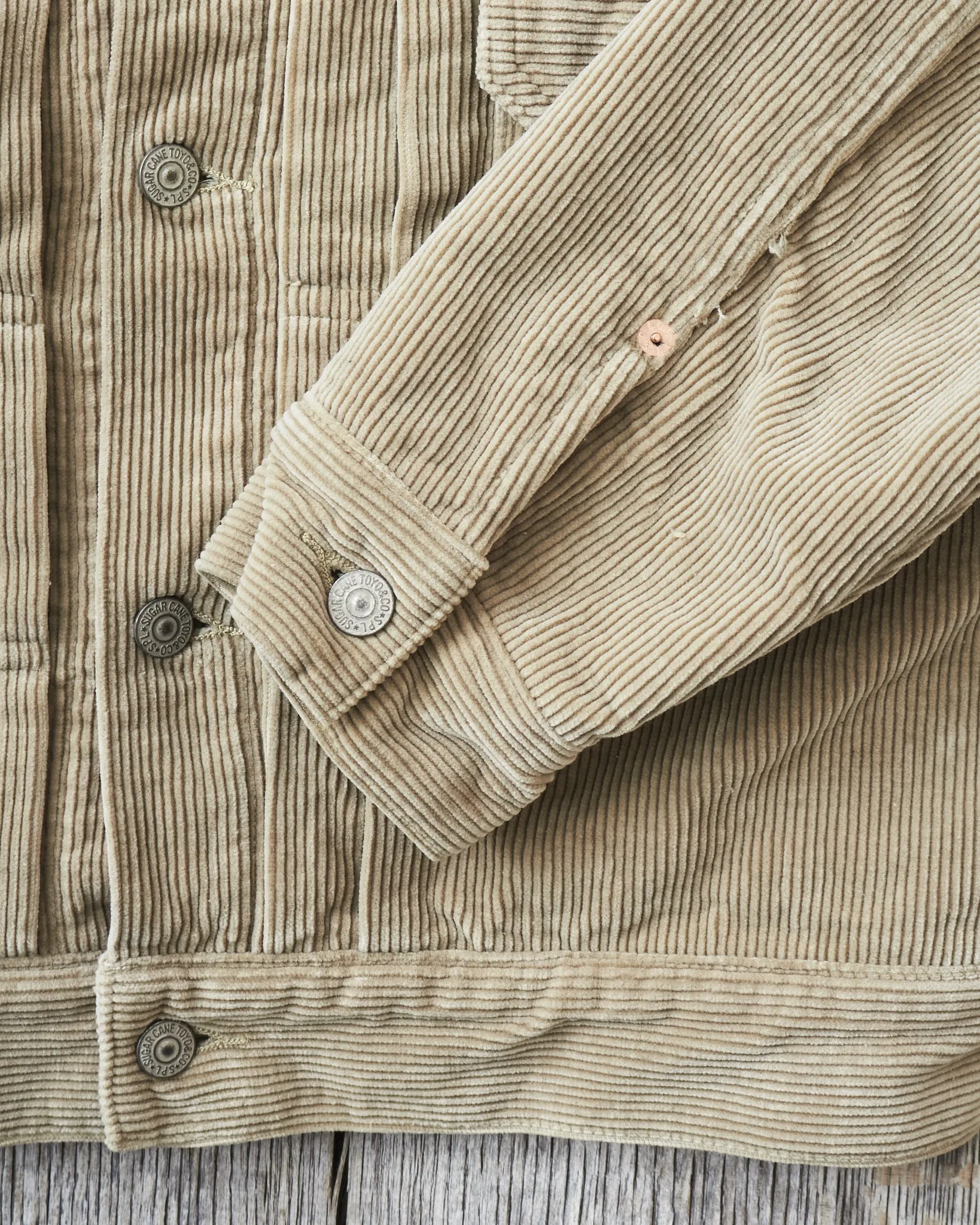Sugar Cane & Co 9W Corduroy Heavy Flannel Lined Jacket Beige