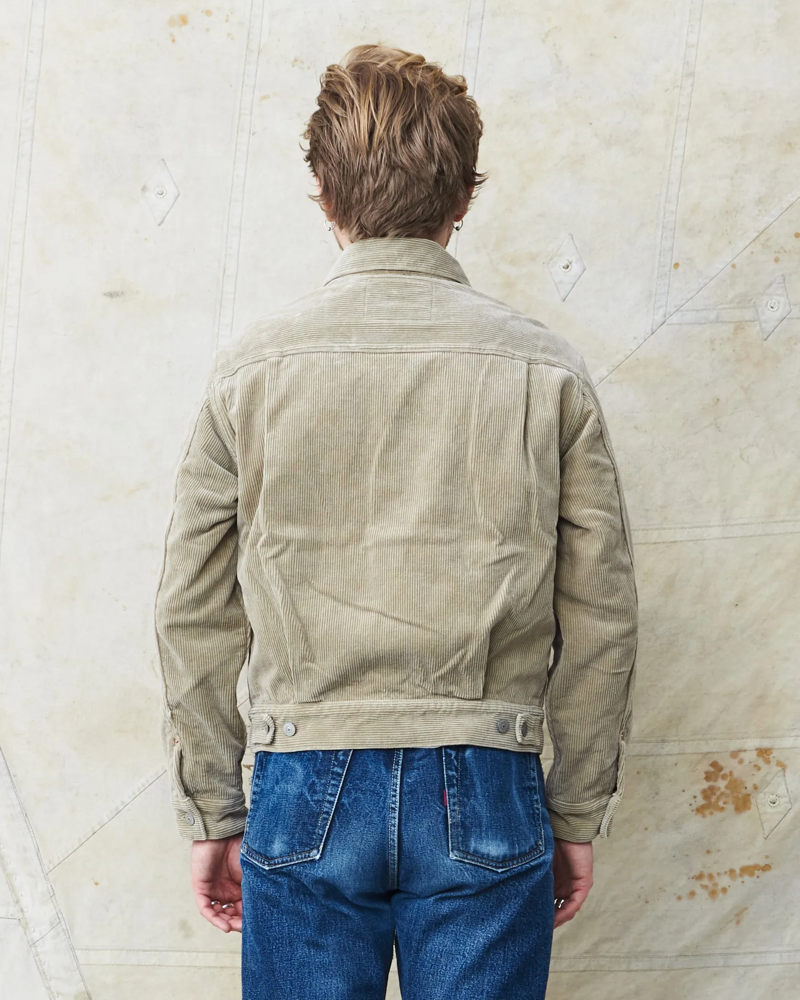 Sugar Cane & Co 9W Corduroy Heavy Flannel Lined Jacket Beige