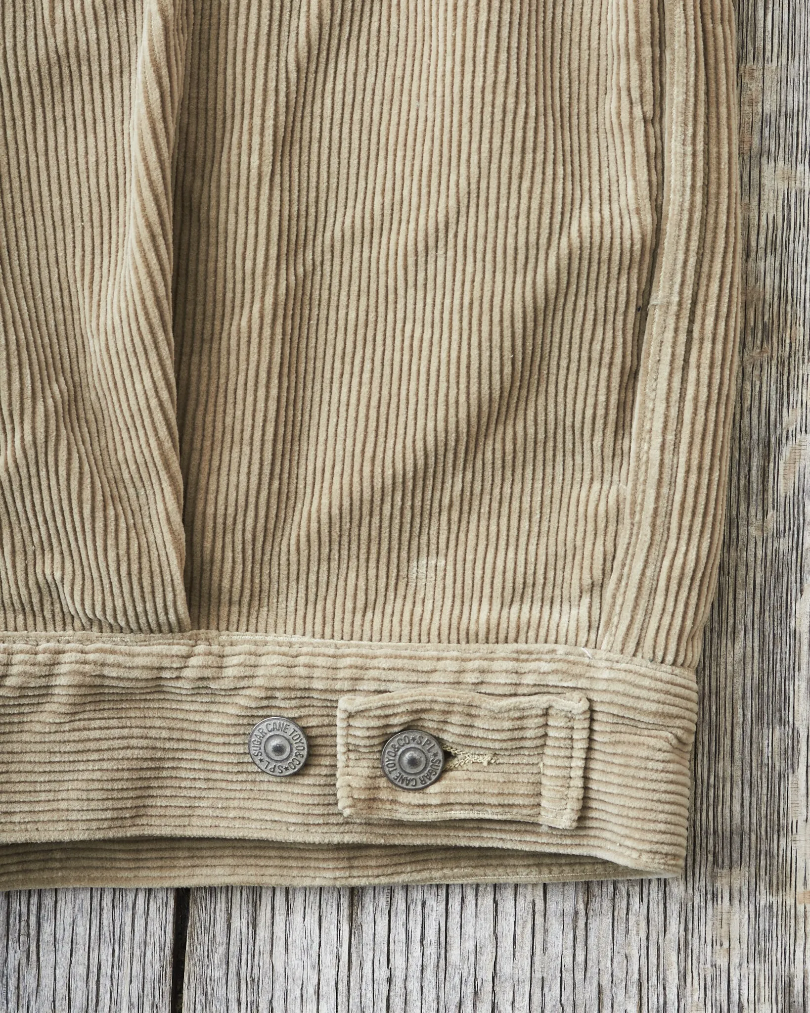 Sugar Cane & Co 9W Corduroy Heavy Flannel Lined Jacket Beige