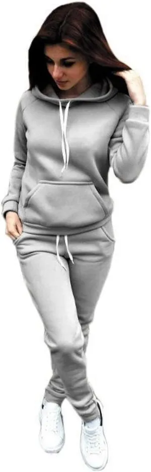 Sweat Shirt and Sweat Pants for Women Casual Sweatsuit Set Long Sleeve Pullover Drawstring Tracksuit Lounge Set