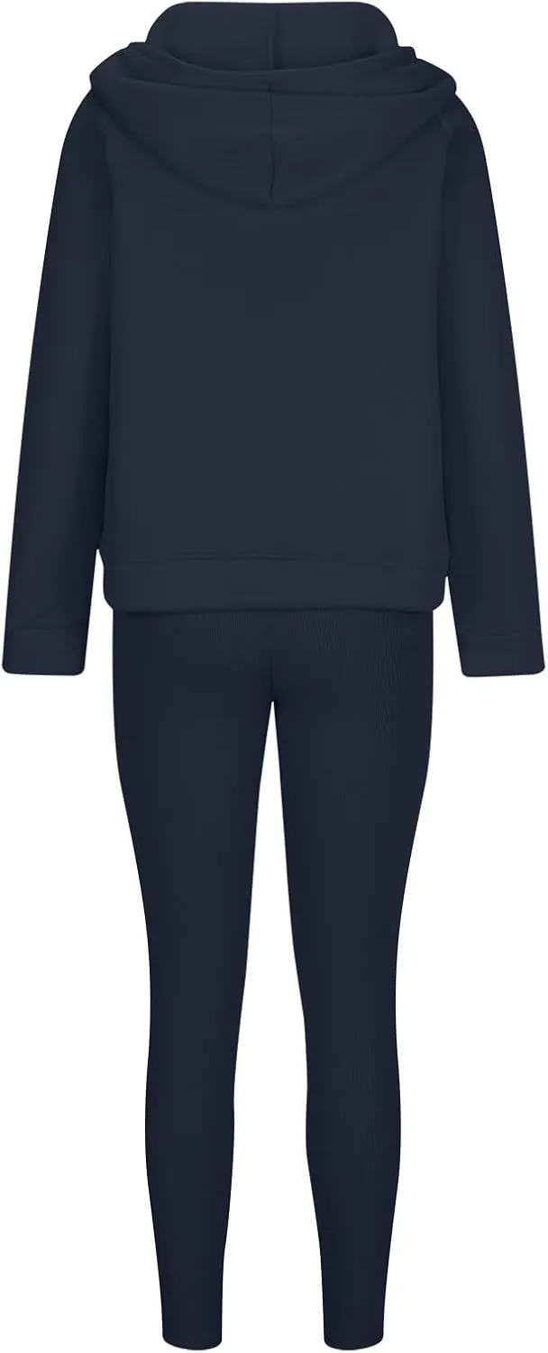 Sweatsuit Set for Women 3 Piece Oversized Outfits Button Hoodie Tank Top Long Pants Matching Lounge Set