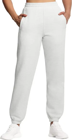 THE GYM PEOPLE Women's Fleece Sweatpants Warm Workout Joggers Pants with Pockets