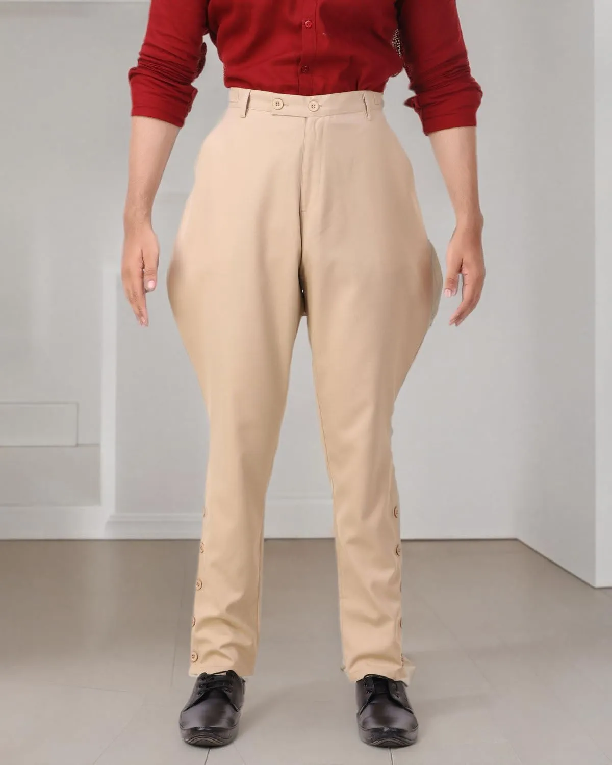 ThePirateDressing Steampunk Victorian Cosplay Costume Mens Archibald Jodhpur Pants Trousers C1326
