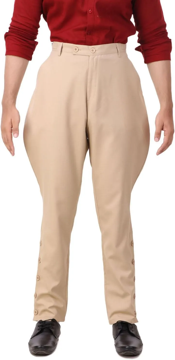 ThePirateDressing Steampunk Victorian Cosplay Costume Mens Archibald Jodhpur Pants Trousers C1326
