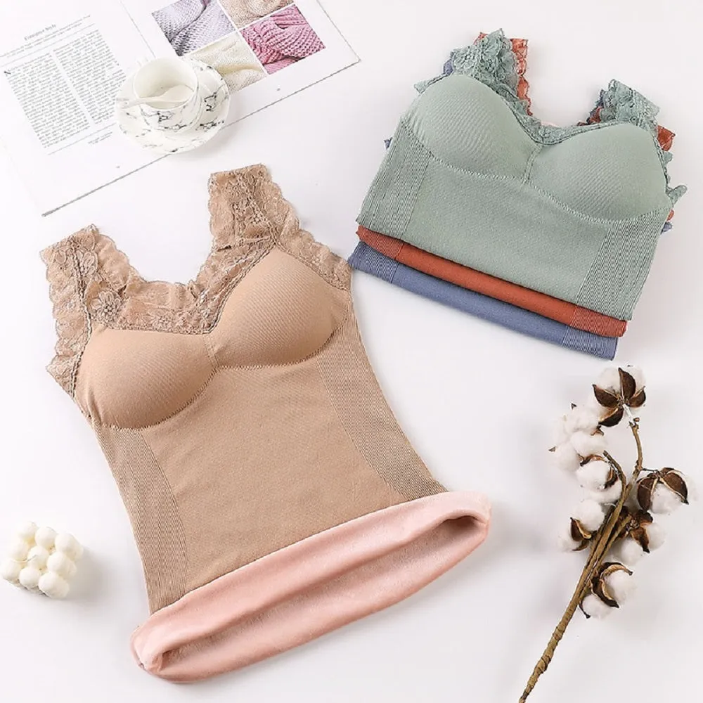 Thermal Underwear Fleece Lined Tank Tops Camisoles