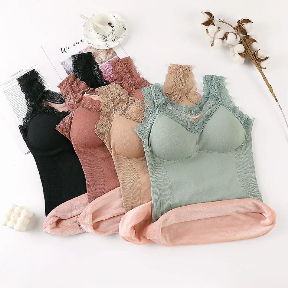 Thermal Underwear Fleece Lined Tank Tops Camisoles