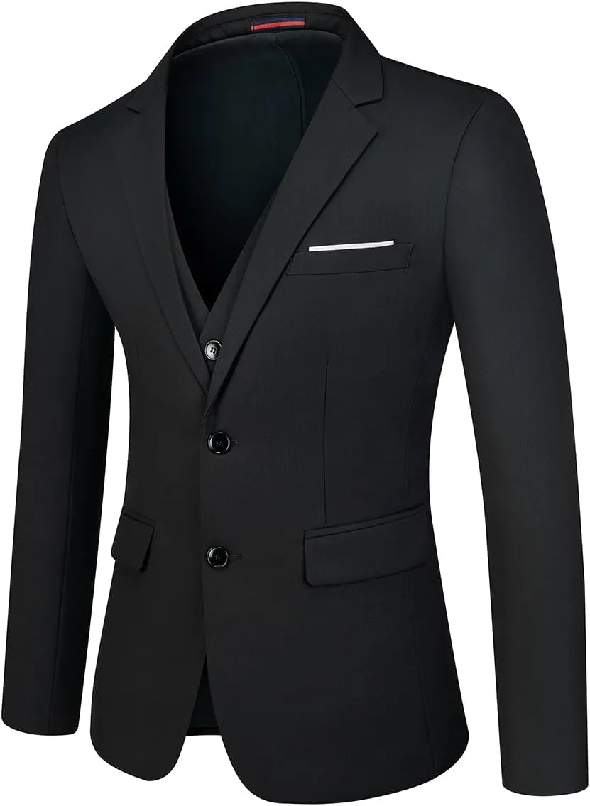 Tuxedo Men Suit Regular Fit 3 Piece Suit Blazer Jacket Waistcoat Pants Men Suit Set for Wedding Prom