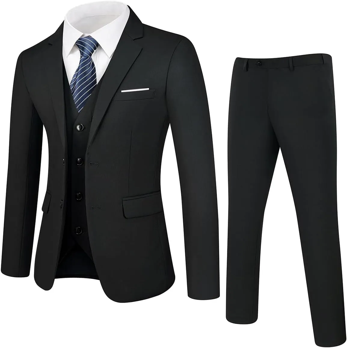Tuxedo Men Suit Regular Fit 3 Piece Suit Blazer Jacket Waistcoat Pants Men Suit Set for Wedding Prom