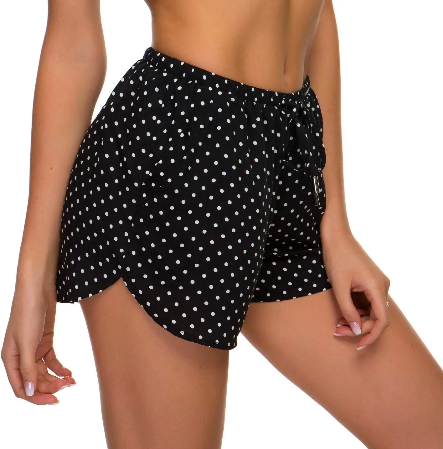 Urban CoCo Women's Casual Summer Elastic Waist Boho Print Shorts Patterned Short Pants with Pockets (L, 1)