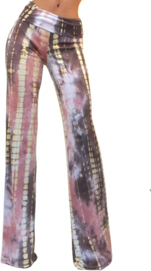 Vivicastle Women's USA Fold Over High Waist Wide Leg Long Palazzo Pants