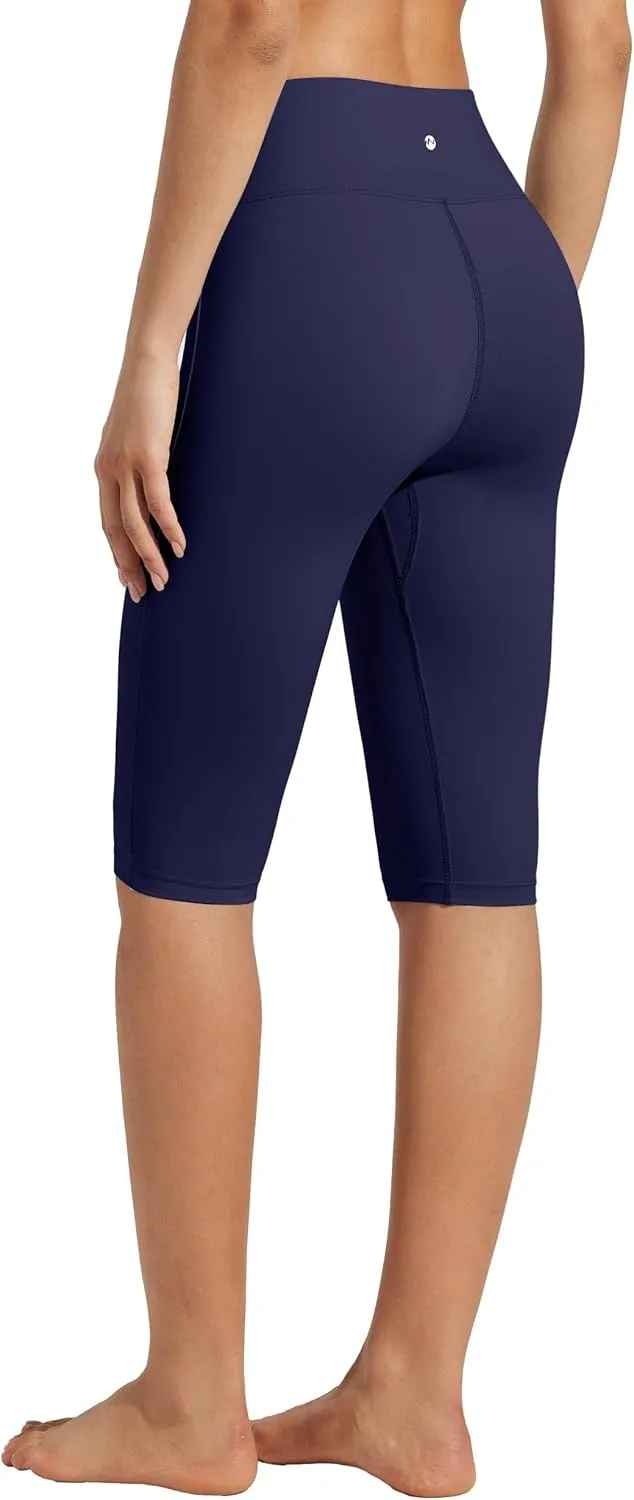 Willit Women's Knee Length Leggings Capri with Pockets High Waisted Exercise Capris Pants for Summer Yoga Workout