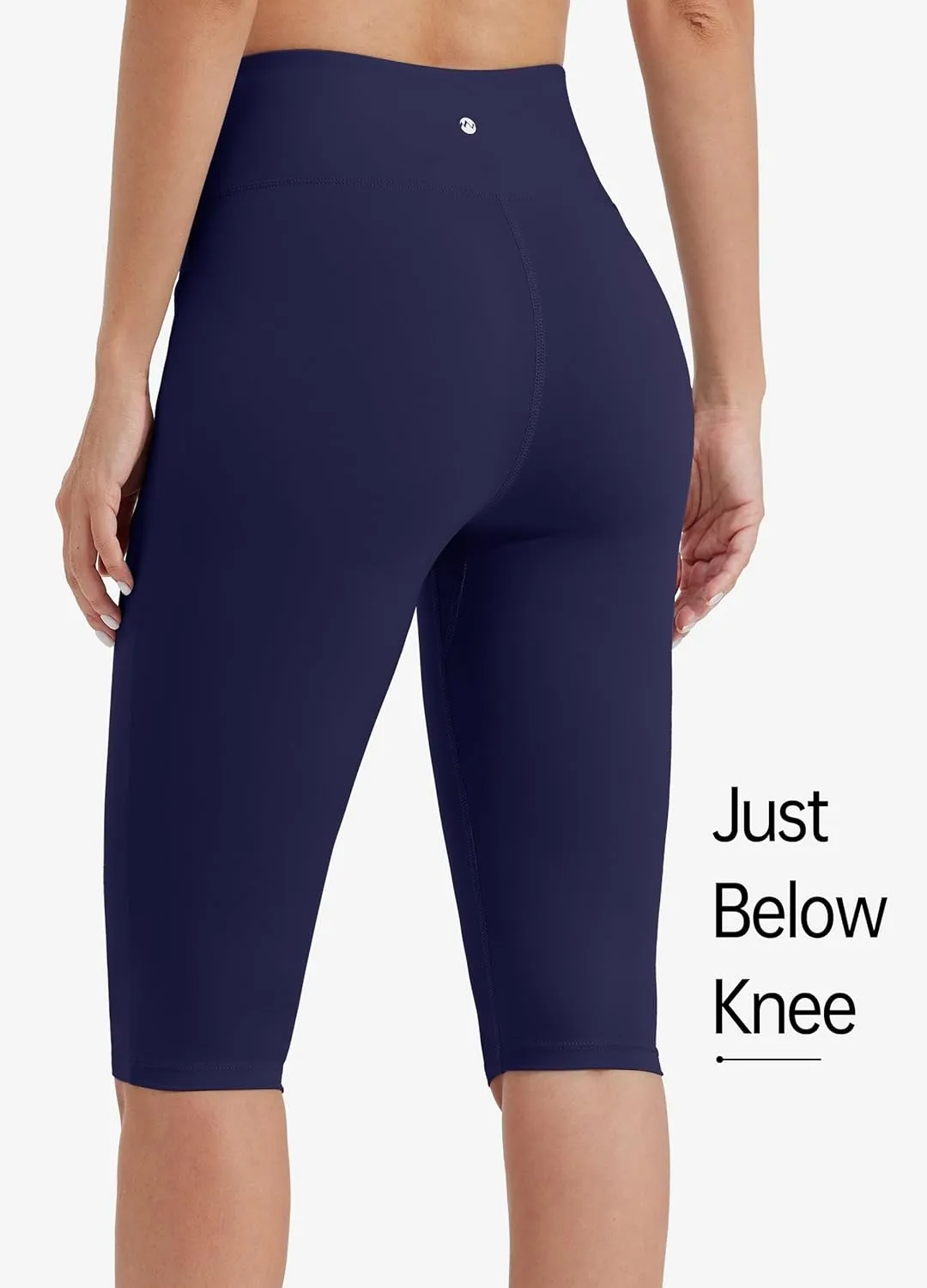 Willit Women's Knee Length Leggings Capri with Pockets High Waisted Exercise Capris Pants for Summer Yoga Workout