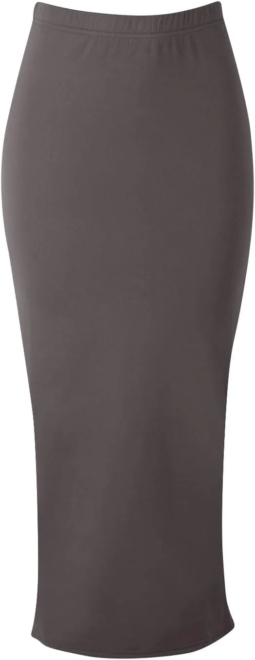 Women's Bodycon Midi Skirt, Elegant High Waisted Slit Back Business Casual Pencil Long Slimming Skirts