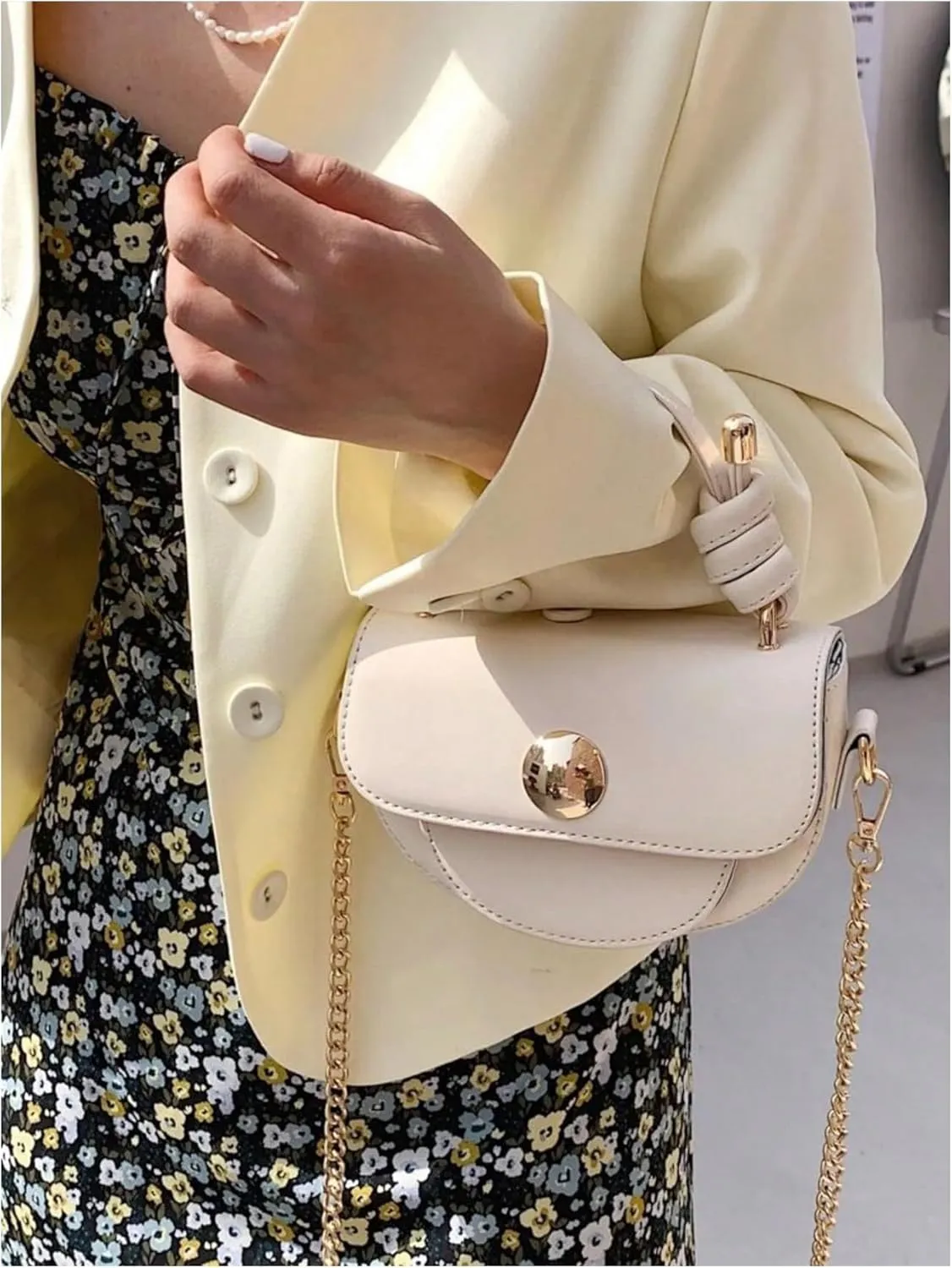 Women's Knot Strap Flap Handbags Faux Leather Top Handle Crossbody Bags Small Clutch Purses