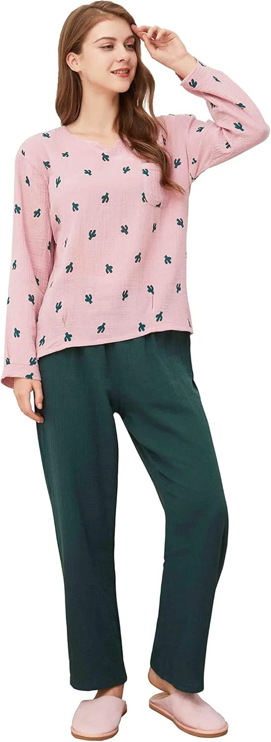 Womens Soft Cotton Pajama Set