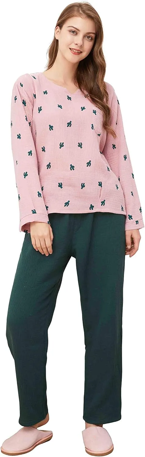 Womens Soft Cotton Pajama Set