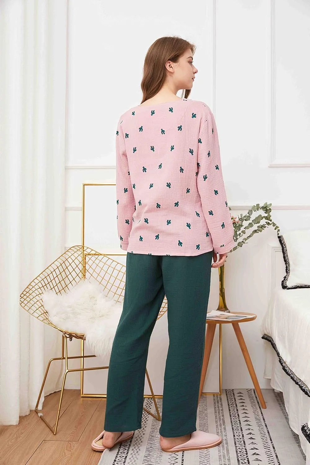 Womens Soft Cotton Pajama Set