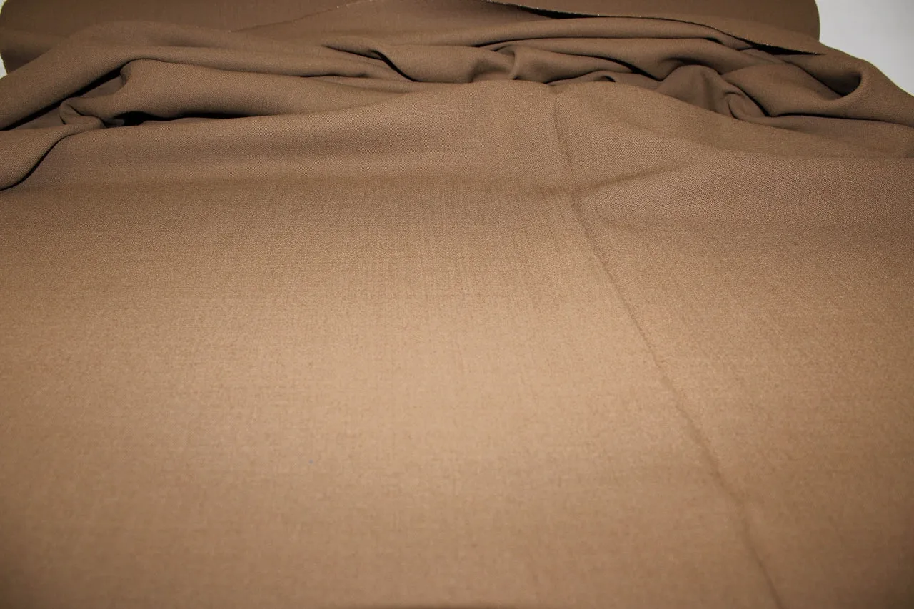 Wool Blend Heavy-ish Crepe - Chestnut