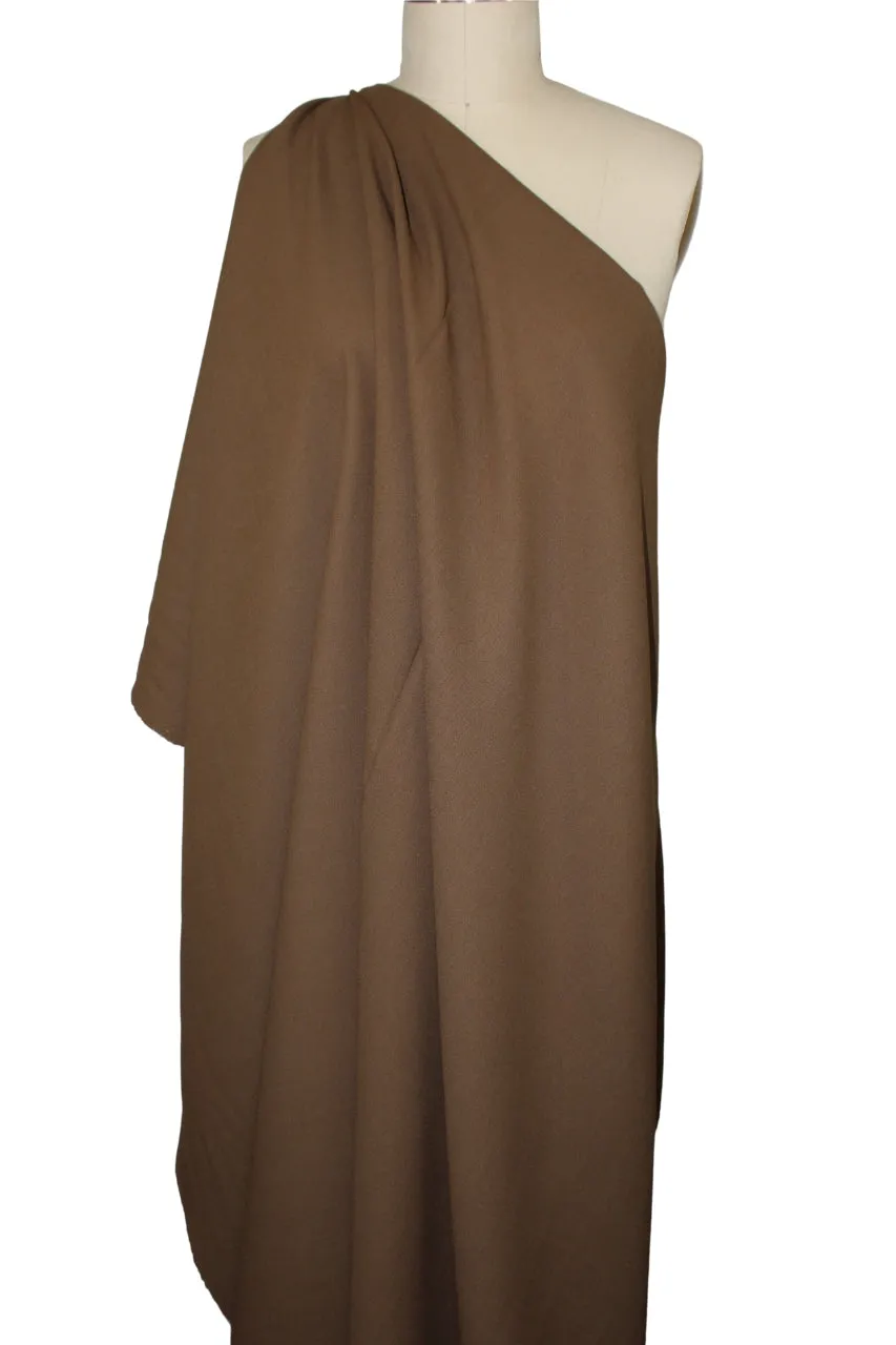 Wool Blend Heavy-ish Crepe - Chestnut