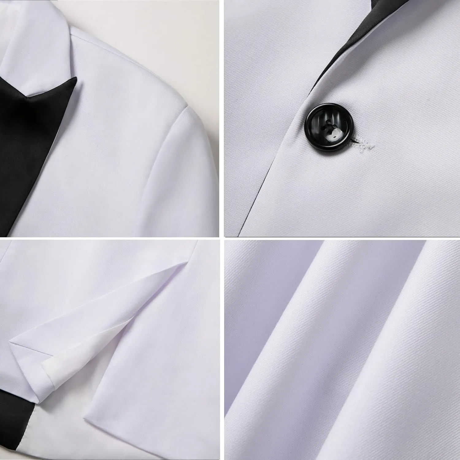 WZIKAI Mens Tuxedo Jacket Slim Fit One Button Solid Blazer Dress Suit for Wedding Prom Dinner Party