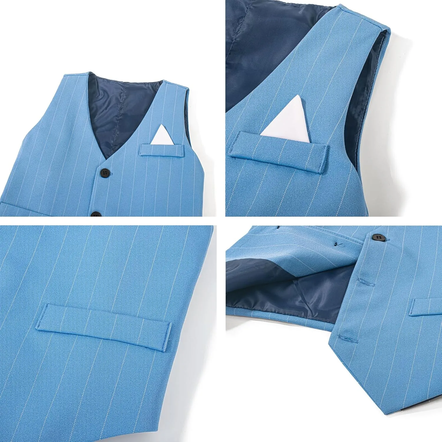 Yilaku Boys Suits Ring Bearer Outfit Toddler Suits with Vest Shirt Pants Sets Kids Dress Clothes for 18 Months-9 Years